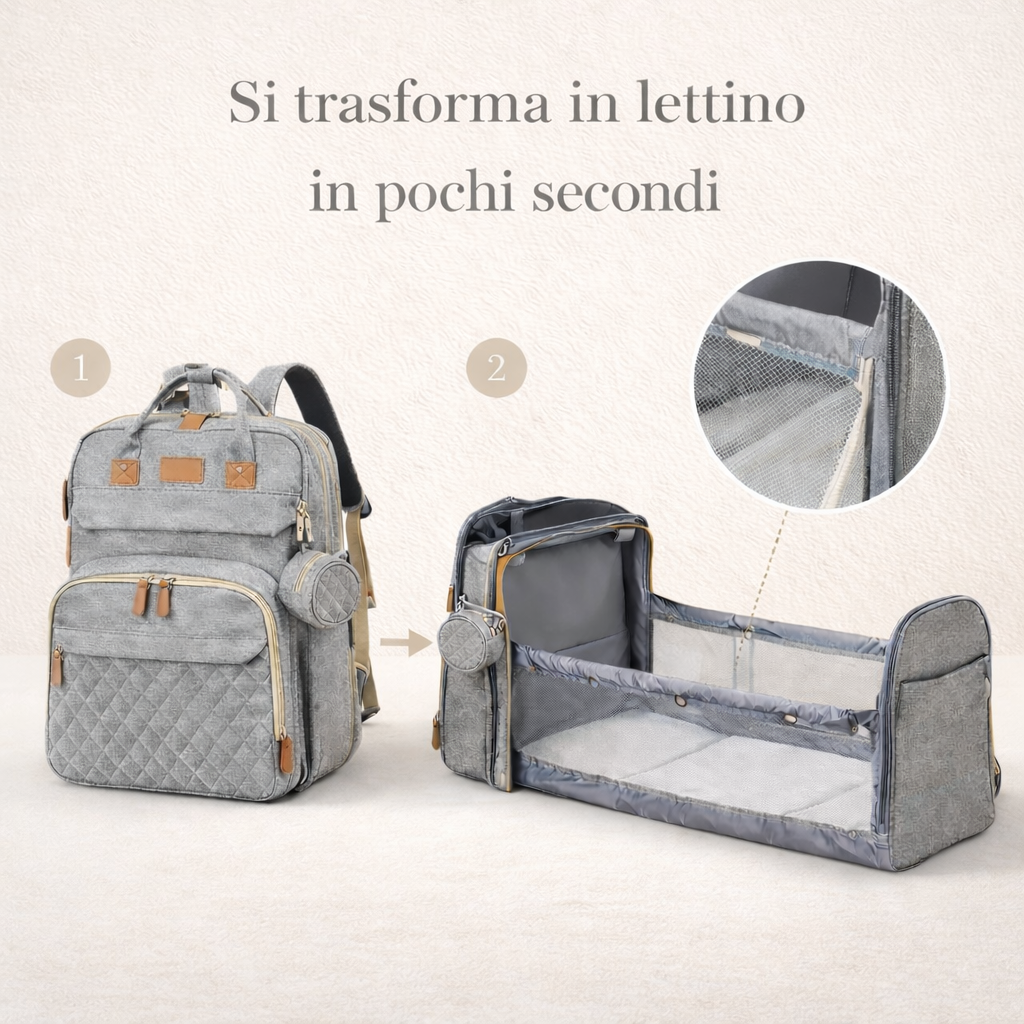 Zaino Fasciatoio 3-in-1 con Lettino Integrato
